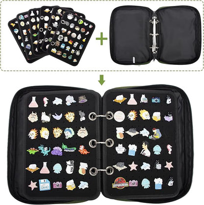 Enamel Pin Display Pages Pin Carrying Case, Pins Collection Storage Organizer - Image 2