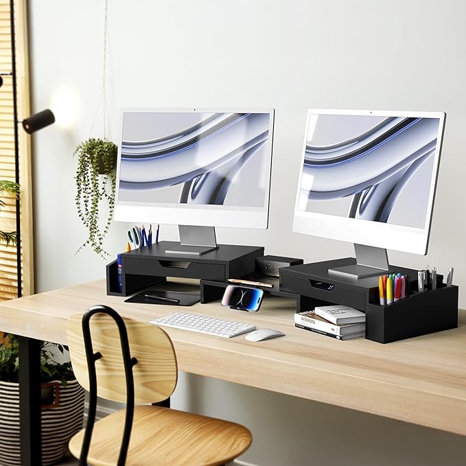 Simple Houseware Desk Dual Monitor Stand Riser - Image 5