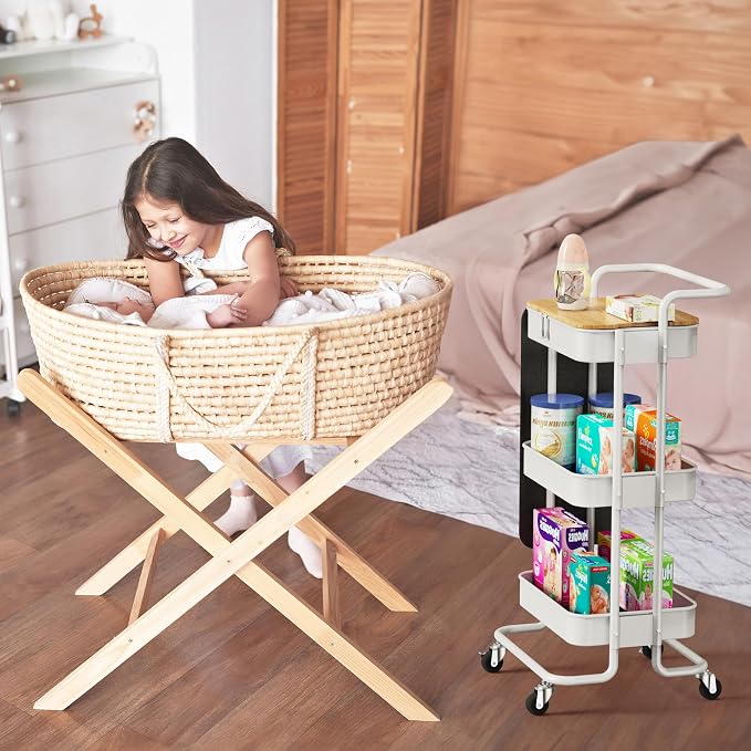 DTK 3 Tier Metal Utility Rolling Cart - Image 9