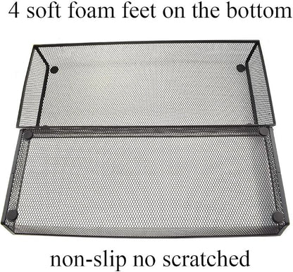 HAHIYO Stackable Mesh Tray Cup 15 x 6 x 2 inches Sturdy Container - Image 2