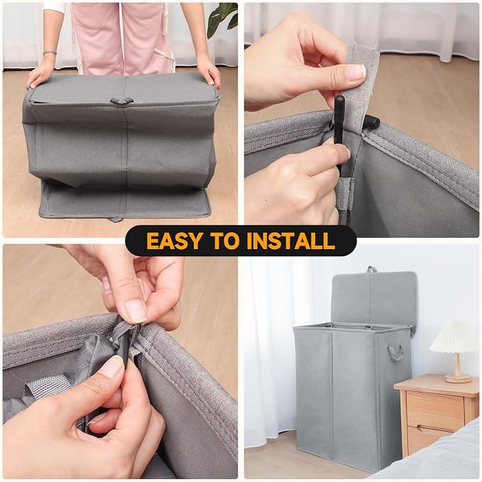 150L Double Laundry Hamper - Image 3