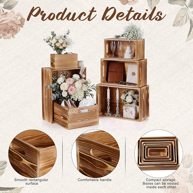 AceOrbit Set of 6 Wood Crates - Image 4