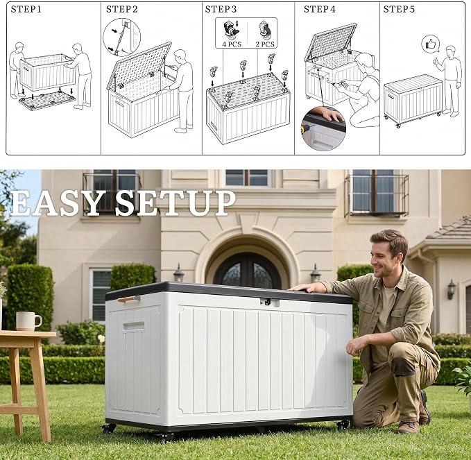 YITAHOME 90 Gallon Outdoor Storage Box - Image 9