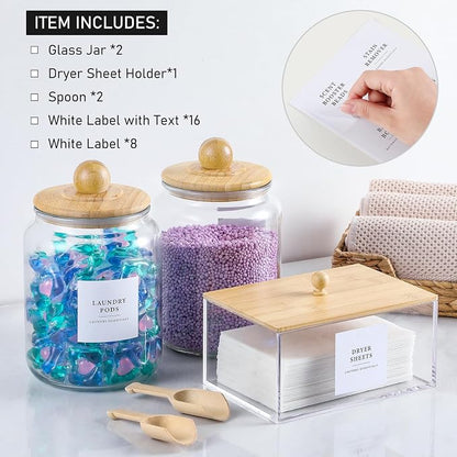 Glass Jars and Dryer Sheet Holder - Image 2
