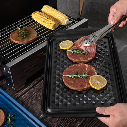 Melamine Grilling Prep and Serve Trays, Dishwasher Safe Food Tray - Image 3