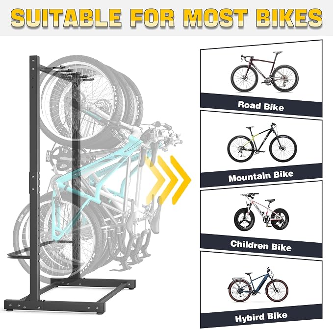 Ultrawall Freestanding Bike Rack, Vertical Bike Storage Stand - Image 3