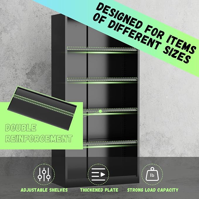 INTERGREAT Metal Storage Cabinet, Tall Metal Cabinet - Image 7