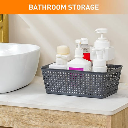 Plastic Storage Baskets With Lid, Storage Bins - Image 7
