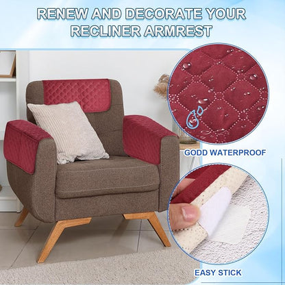 uxcell 4Pcs Sofa Armrest Covers, Armchair Covers - Image 5