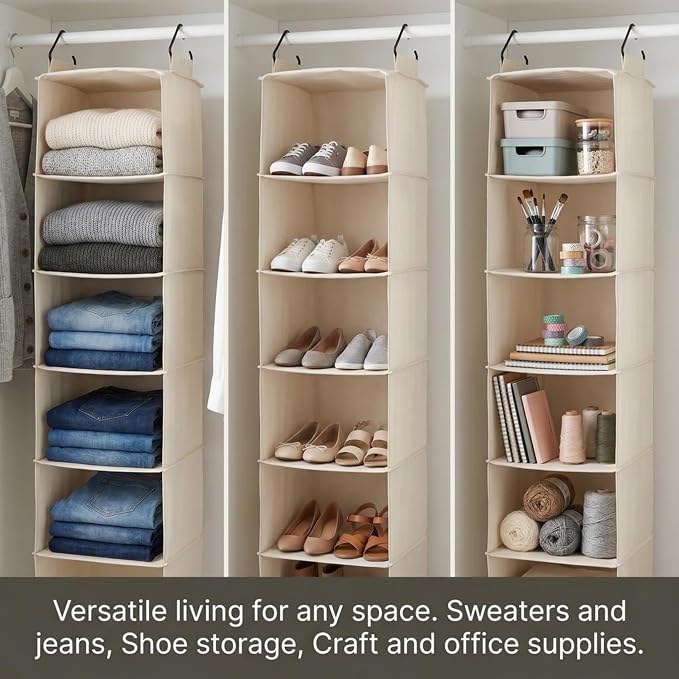 Household Essentials Cedarline 6‑Shelf Hanging Closet Organizer in Heavy‑Duty - Image 5