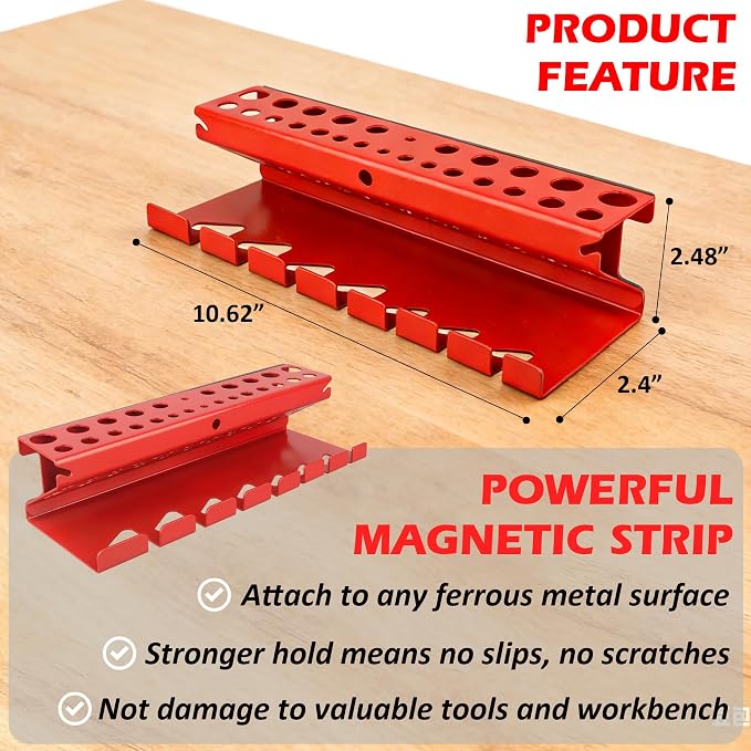 MUTUACTOR Magnetic Screwdriver Rack, Magnetic Tool Holder Durable Storage Holder - Image 4
