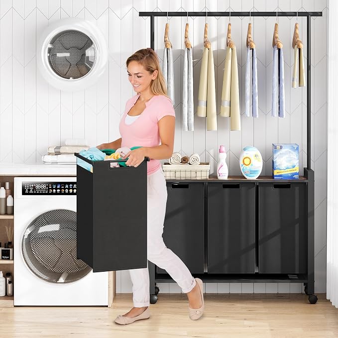 IDEALHOUSE Laundry Sorter, Rolling Laundry Hamper - Image 7