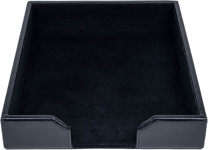 Dacasso Bonded Leather Desktop Tray Luxury Letter Holder & Paper Organizer - Image 3