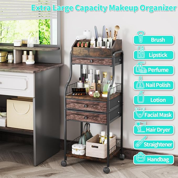 HapiRm Floor Makeup Organizer Storage - Image 5