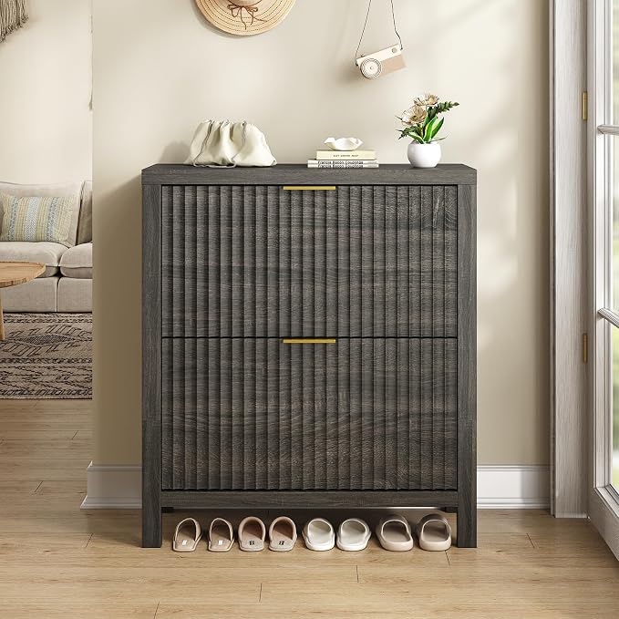 Fluted Shoe Cabinet Storage - Image 8
