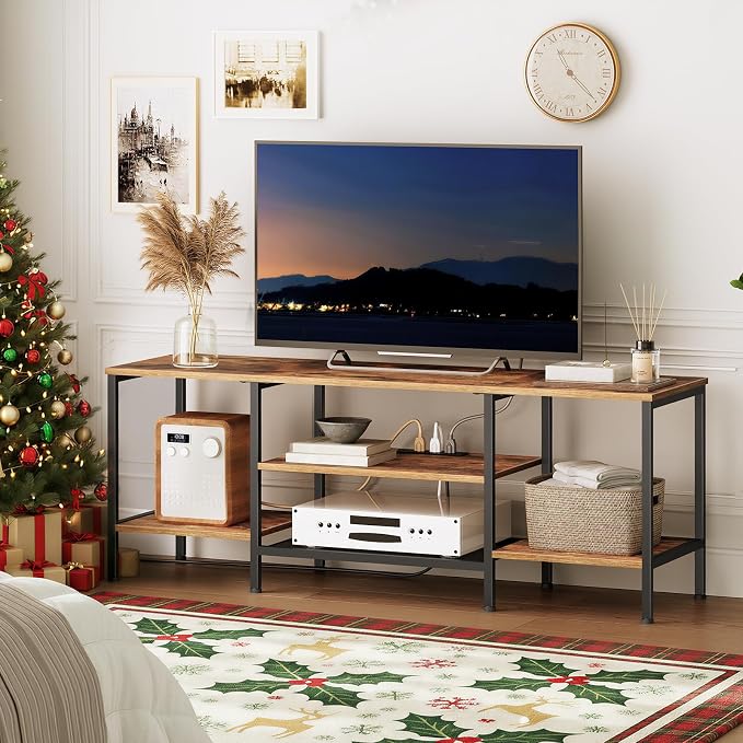 HOOBRO TV Stand with Power Outlets to 65 Inches, TV Console Table with Open - Image 3