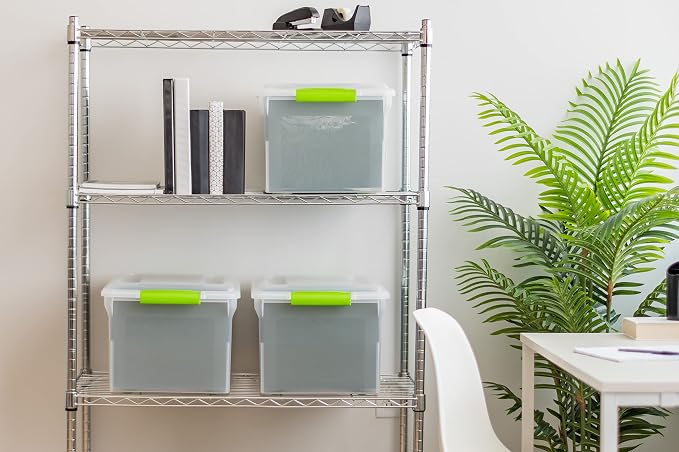 IRIS USA 4-Pack 35 Qt. File Box Organizer - Image 4