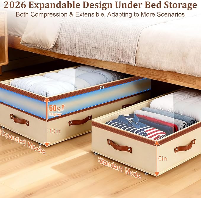Dolicer 2 Pack Under Bed Storage - Image 2
