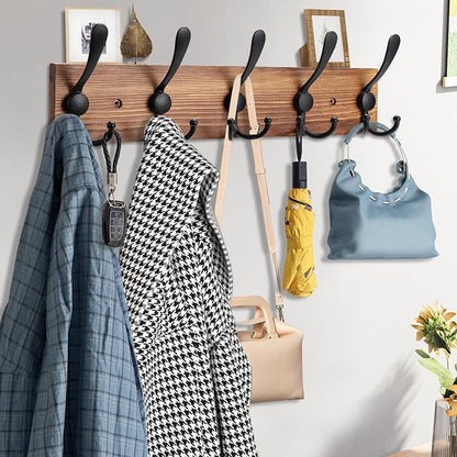 2pcs Coat Rack Wall Mount Wooden Hat Rack - Image 4