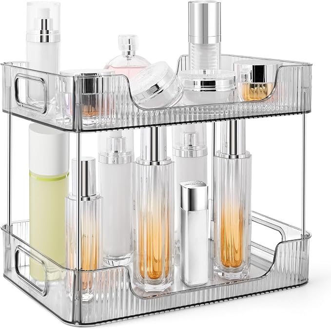 2-Tier Bathroom Counter Organizer Countertop Storage, Dresser Organizer Vanity by TENDER+EPOCH
