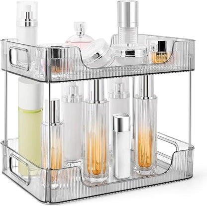 2-Tier Bathroom Counter Organizer Countertop Storage, Dresser Organizer Vanity by TENDER+EPOCH