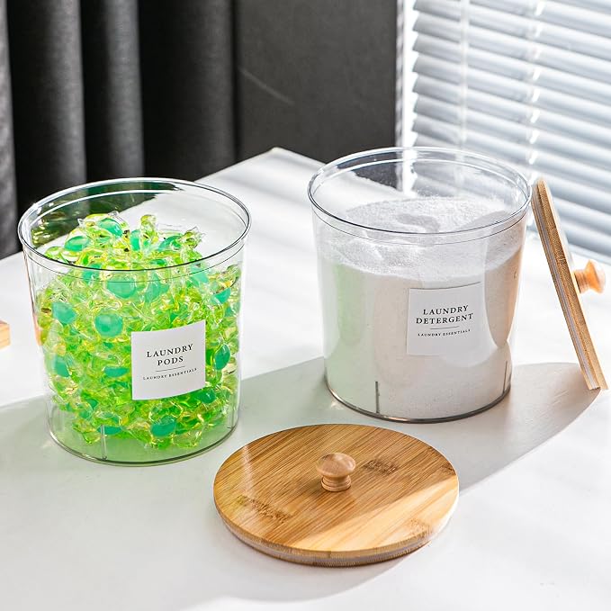 Laundry Room Organization Container, Dryer Sheet Holder Jars - Image 2