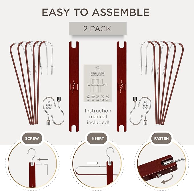 MORALVE Pants Hangers Space Saving - Image 7
