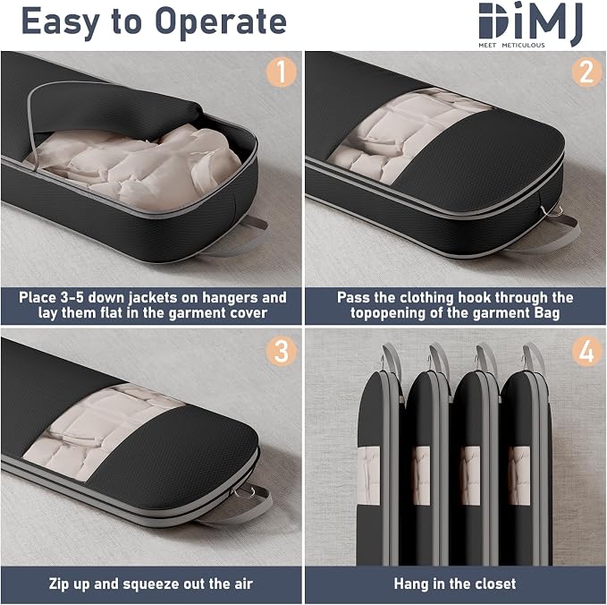 DIMJ 2 Pack 43" Space Saving Garment Bags - Image 6