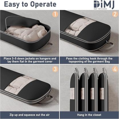 DIMJ 4 Pack 43" Space Saving Garment Bags - Image 6