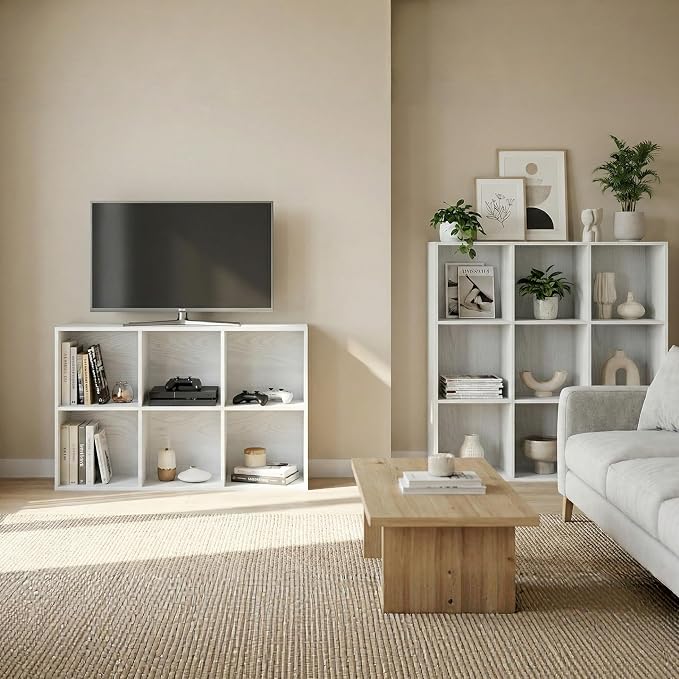 12 Cube Storage Organizer, Wooden Cube Shelves - Image 2