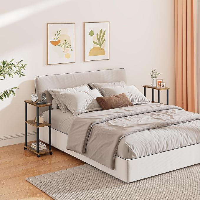 TUTOTAK Small Side Table, Narrow End Table, Bedside Table, Couch Side Table - Image 6