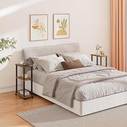 TUTOTAK Small Side Table, Narrow End Table, Bedside Table, Couch Side Table - Image 6