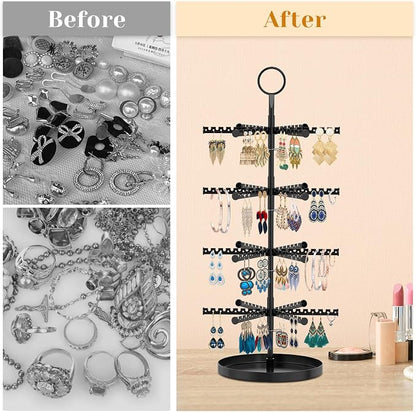 MODOWEY Rotating Earring Holder Organizer Tree Adjustable Display - Image 5
