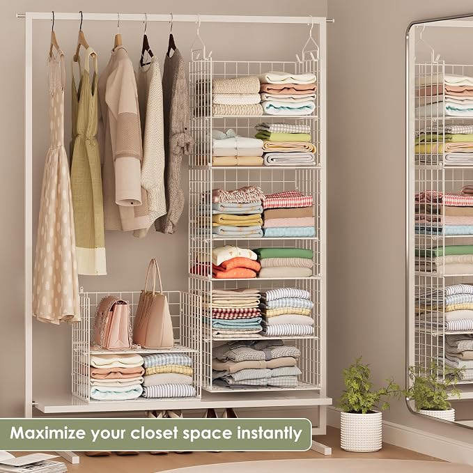 X-cosrack 8-Tier Closet Hanging Organizer Shelf - Image 6