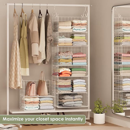X-cosrack 8-Tier Closet Hanging Organizer Shelf - Image 6