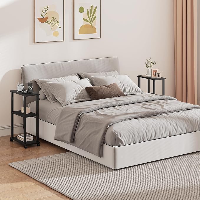 TUTOTAK Small Side Table, Narrow End Table, Bedside Table, Couch Side Table - Image 6