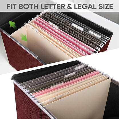 BALEINE Modern Red File Storage Box - Image 3
