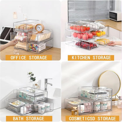 clear Drawer-Type Plastic Storage Box Bins Organizer，Family First Aid Kits - Image 6