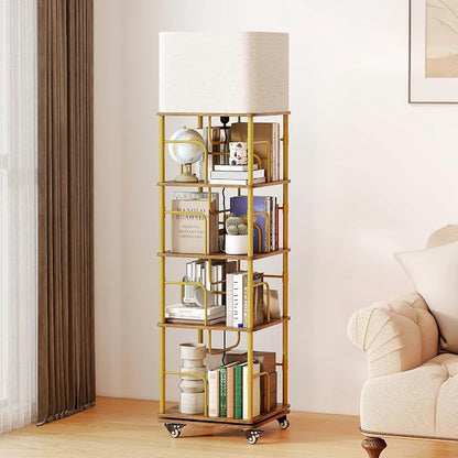 Quikraen 4-Tier Rotating Bookshelf - Image 9