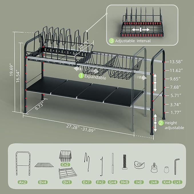 NETEL Adjustable Under Sink Organizers and Storage, Pots and Pans Organizer - Image 2