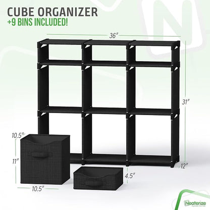 9 Cube Closet Organizers And Storage | Includes All Storage Cube Bins | Easy To - Image 3