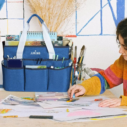 JJRING Craft Organizer Tote Bag, Large Art Storage Caddy - Image 7