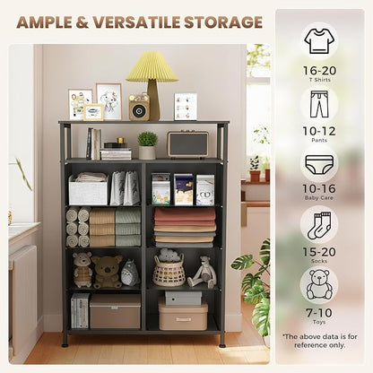 DUMOS 8 Drawer Fabric Dresser - Image 4