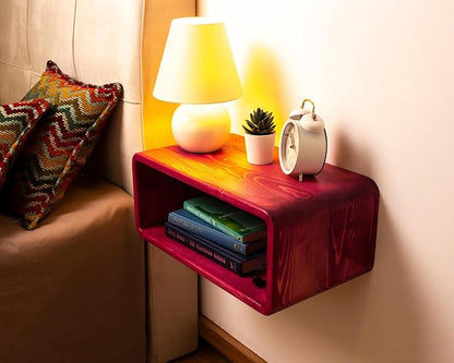 Floating Nightstand Wooden, Bedside Table, Nightstand Shelf, Wall Mounted - Image 4