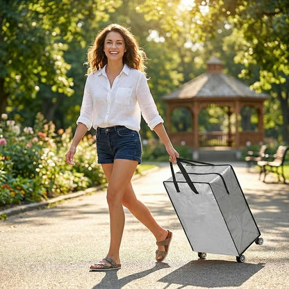 Oversized Wheeled Moving Bags, Heavy-Duty Zippered Tote - Image 5