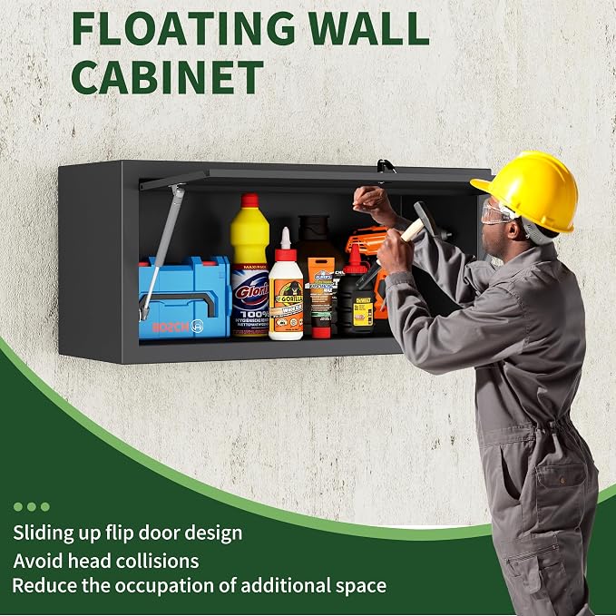 Metal Tool Cabinet, Garage Storage Cabinet System, Wall Cabinet & Locking - Image 5