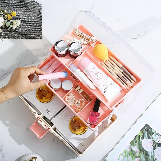 2PCS 12'' Three-Layer Clear Plastic Storage Box/Tool Box - Image 6