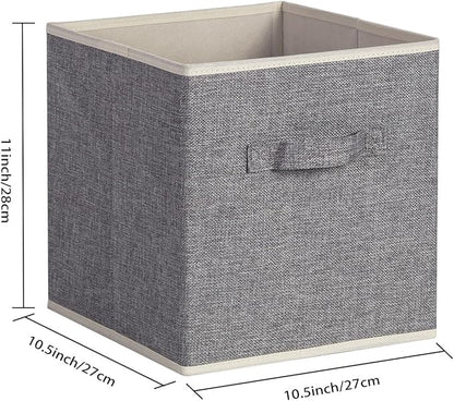 Storage Cube Organizer Bin 10.5" x 10.5" x 11" Large Boxes Fabric Basket - Image 6