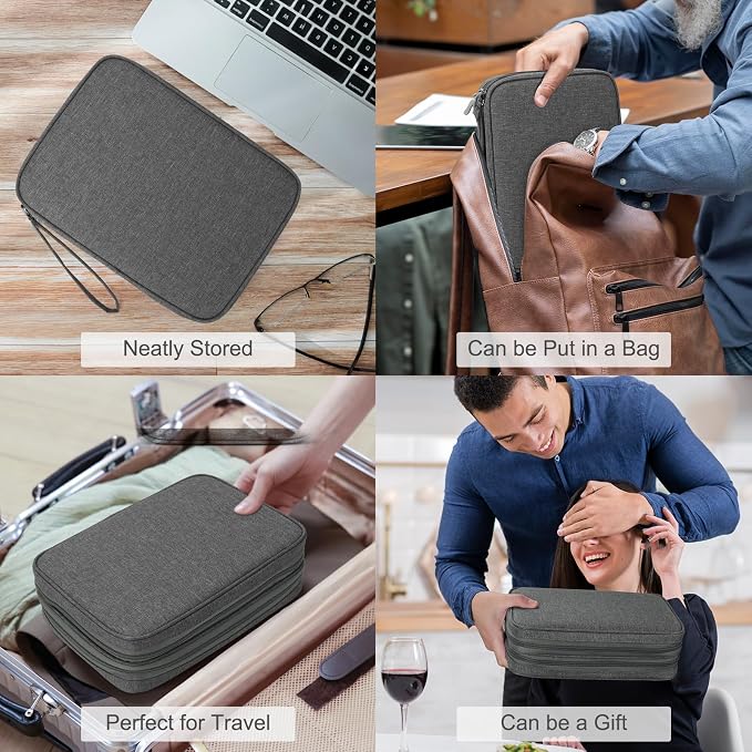 FYY Electronic Organizer, Extra Large Travel Cable Organizer Bag Pouch Portable - Image 7