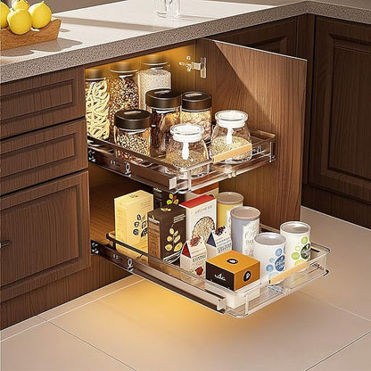 2 Pack Expandable Pull Out Cabinet Organizer，Side Mounting - Image 7